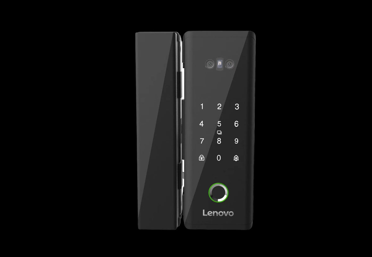 Lenovo U2GF Smart Lock - Glass Doors - 3D Face Recognition - Rechargeable Lithium Battery