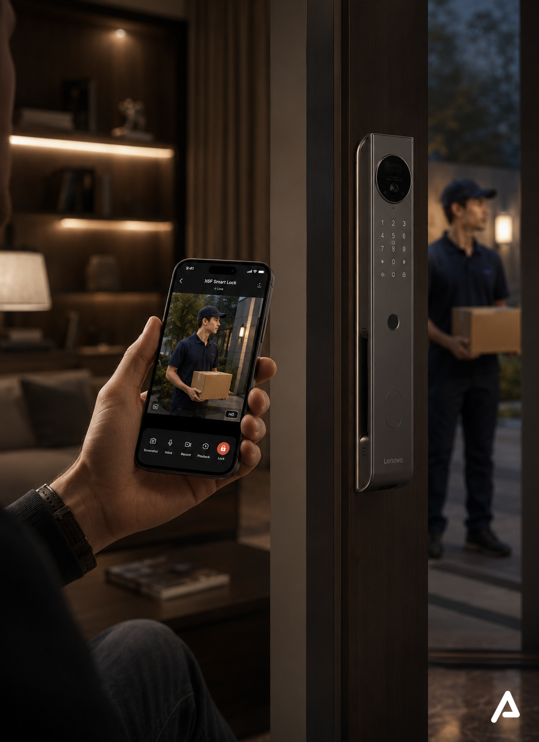 Lenovo X6F smart lock multiple unlock methods — Arpina Tech Egypt