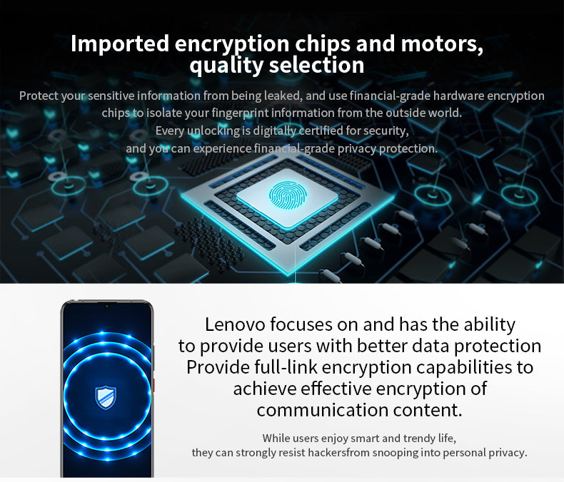 قفل Lenovo الذكي A6F - أسود