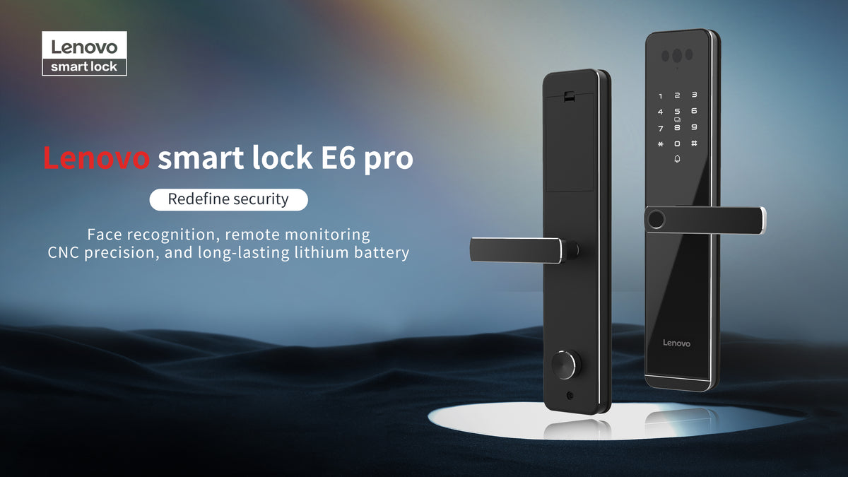 Lenovo E6PRO Smart Lock - 3D Face Recognition - Live Video Surveillance & Video Intercom