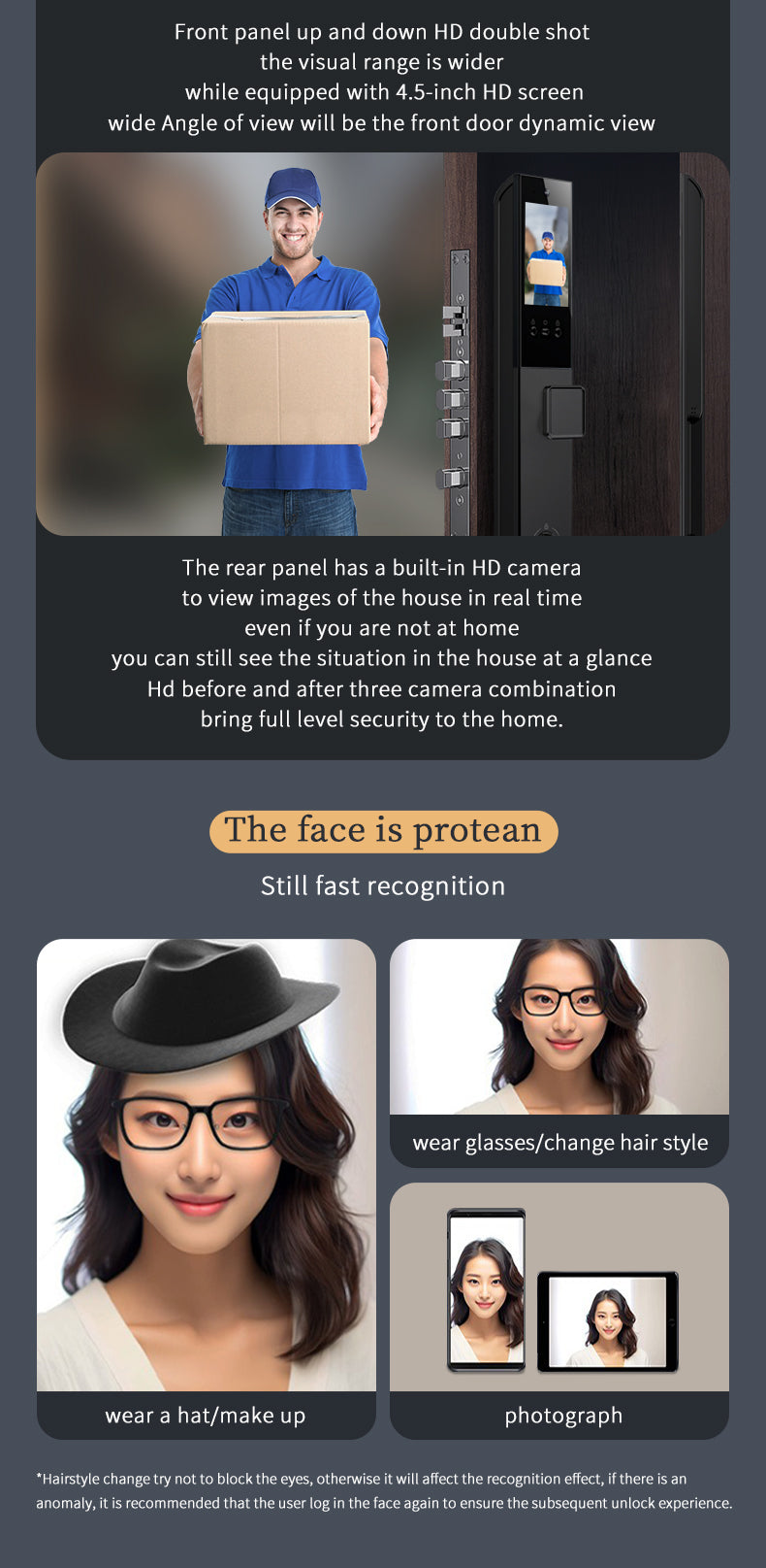 Lenovo X6F Smart Lock - Palm Vein - 3 Cameras - 3D Face Recognition