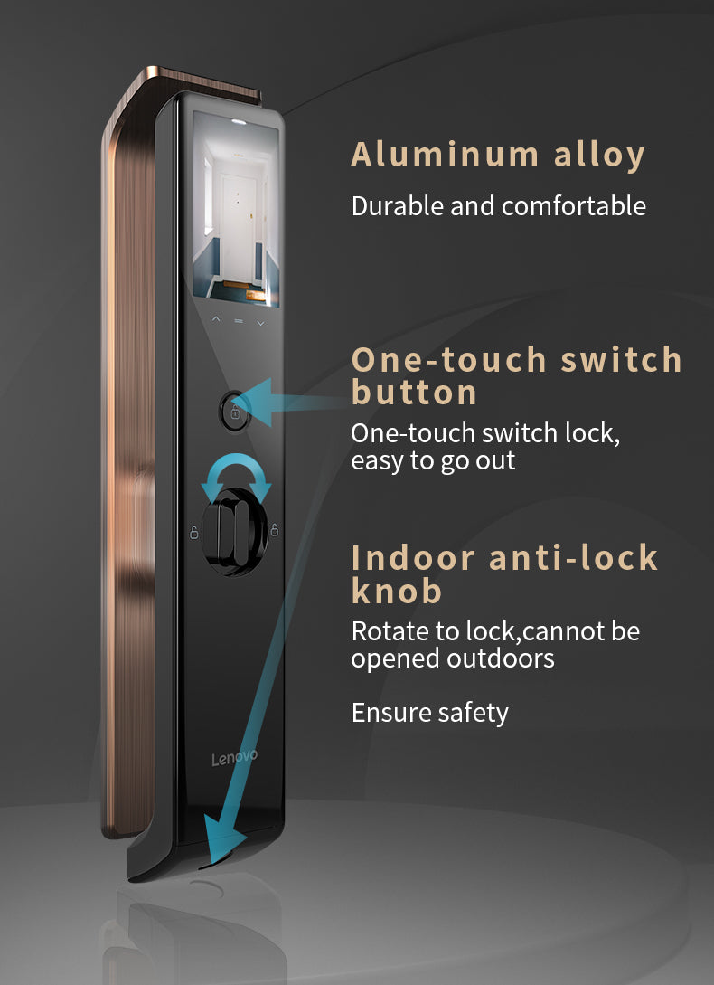 Lenovo X5F Smart Lock - 3D Face Recognition - 4.5 Inch HD Screen