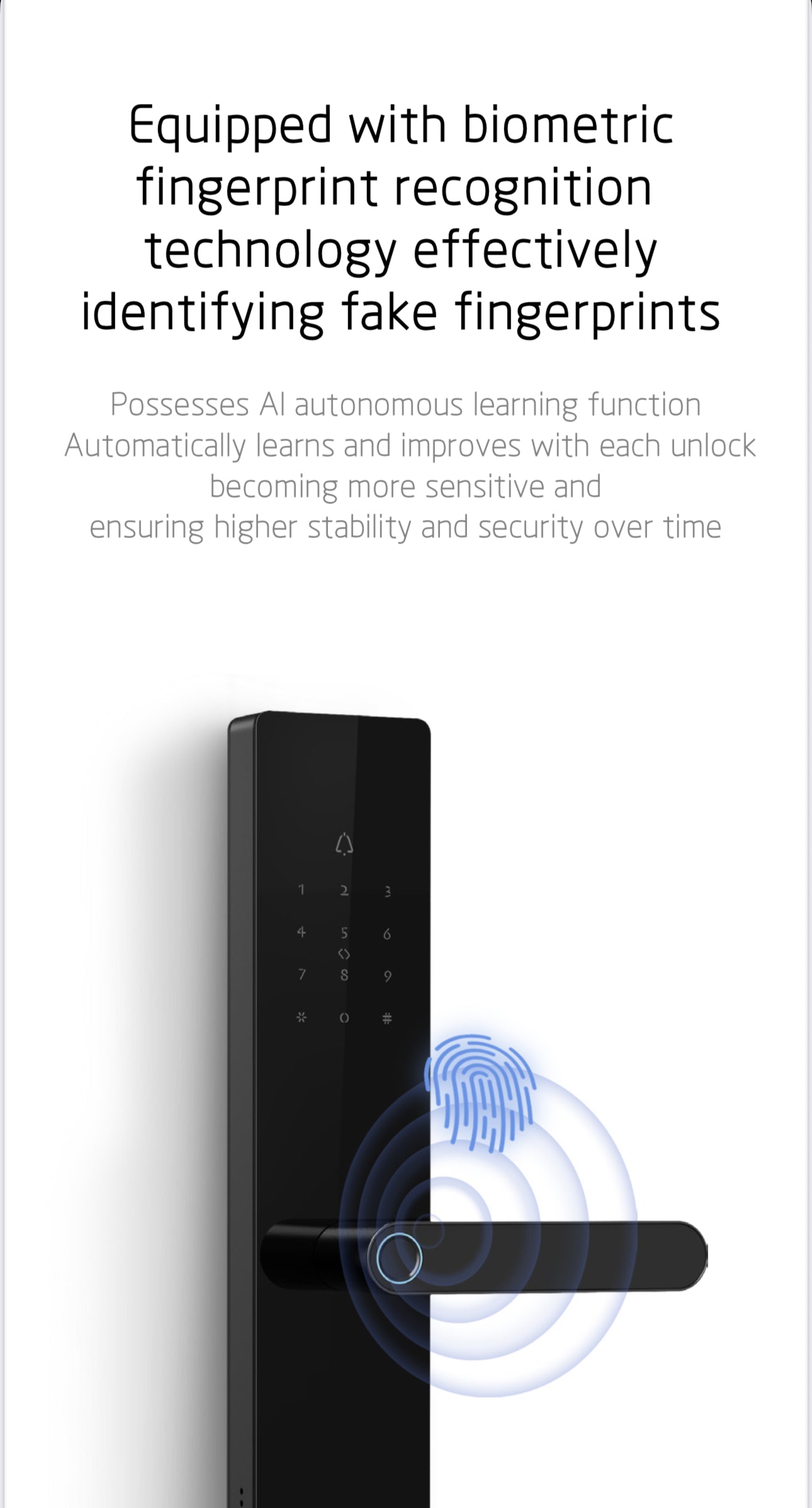 T12 Moorgen Smart Lock - Glass Interface - Office Mode