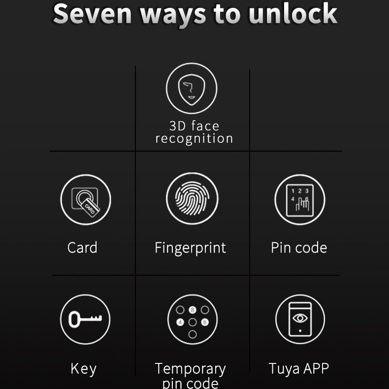 قفل Lenovo الذكي A6F - أسود