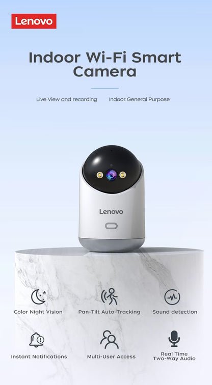Lenovo C35 Smart Camera - Indoor - 3MP - Pan-Tilt - Color Night Vision