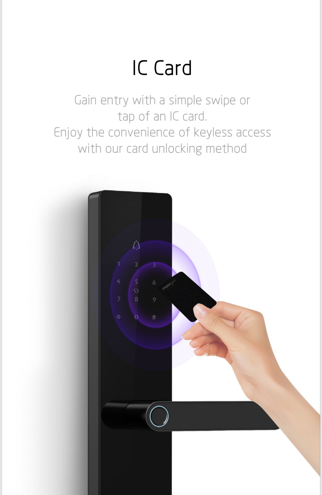 T12 Moorgen Smart Lock - Glass Interface - Office Mode