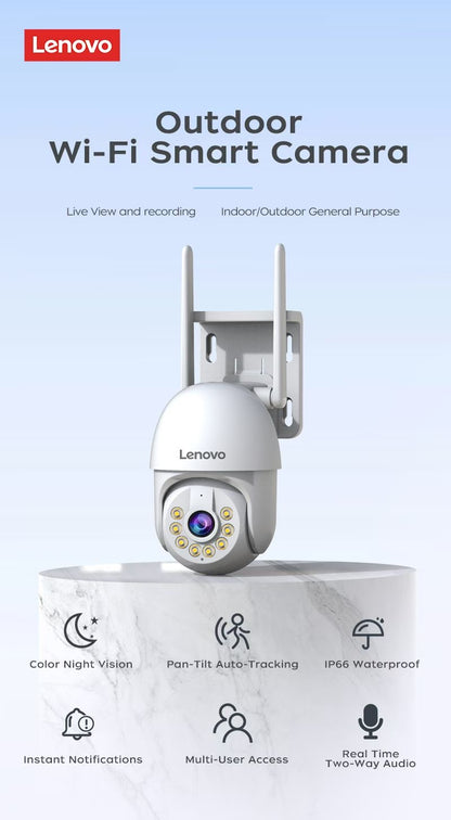 Lenovo X5T Smart Camera - Outdoor - 3MP - PTZ - IP66 Waterproof