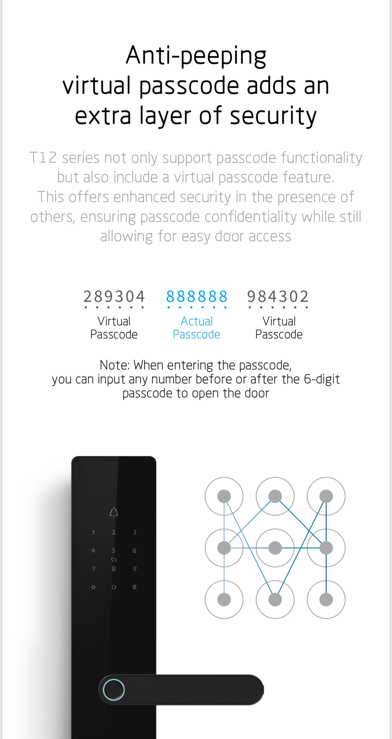 T12 Moorgen Smart Lock - Glass Interface - Office Mode