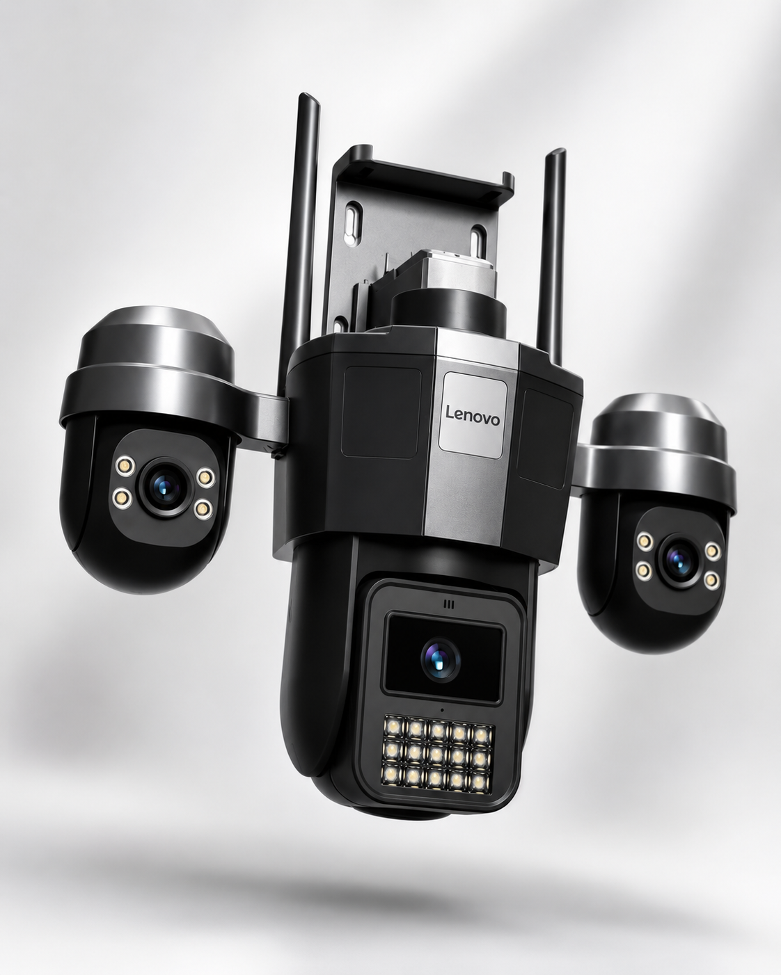 Lenovo W19 Smart Camera - Outdoor - Triple Lens 5MP - PTZ Auto-Tracking - Black