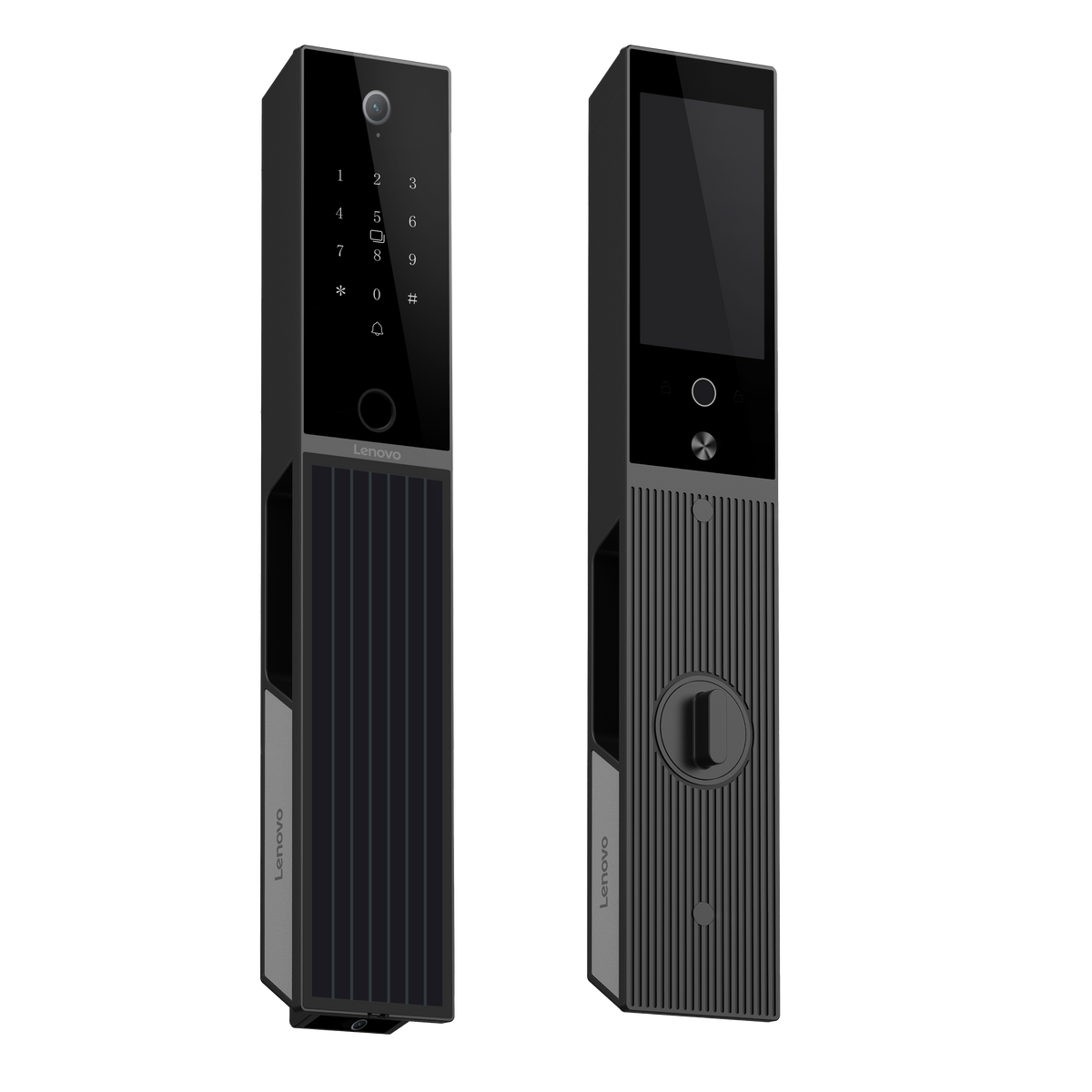 Lenovo F3 Solar smart lock, solar powered with palm vein and 2 cameras — Egypt