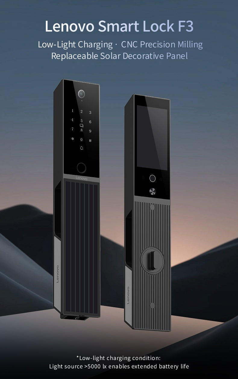 Lenovo F3 Solar - Palm Vein - 2 Cameras - Solar Powered