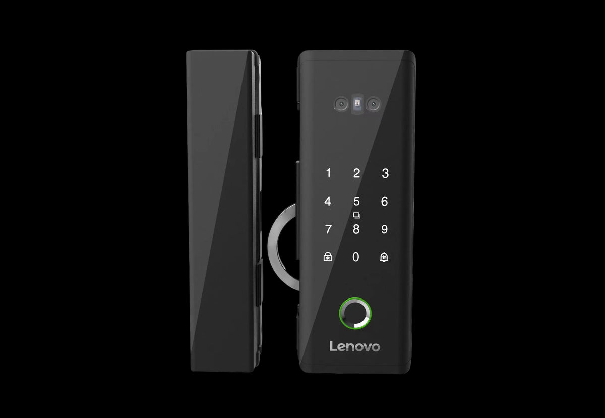 Lenovo U2GF Smart Lock - Glass Doors - 3D Face Recognition - Rechargeable Lithium Battery