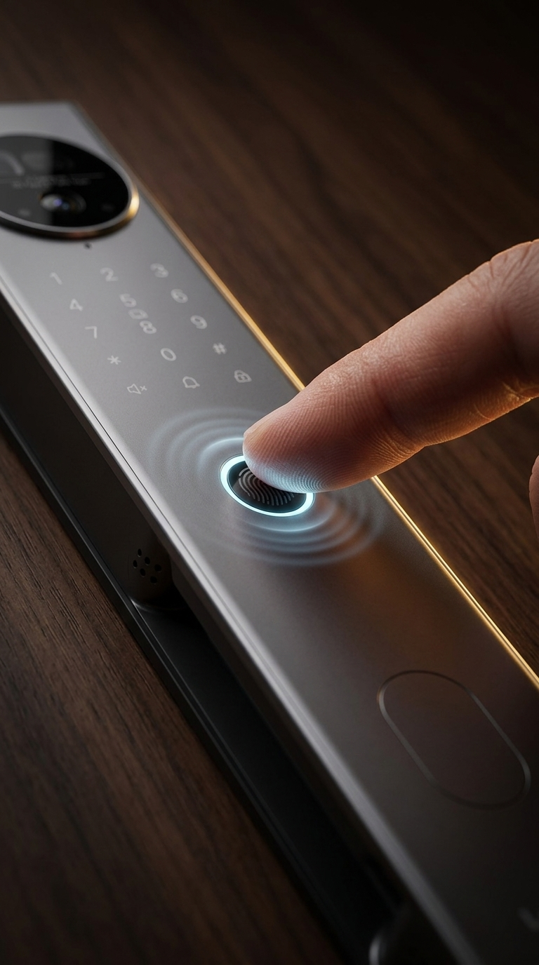 Lenovo X6F smart lock 3 cameras detail — Arpina Tech Egypt