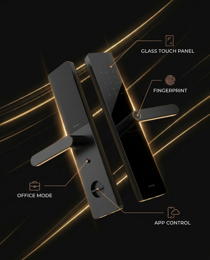 T12 Moorgen Smart Lock - Glass Interface - Office Mode
