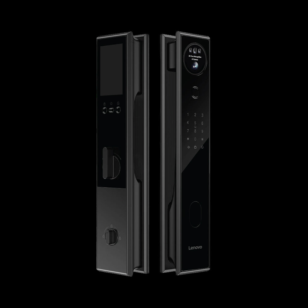 Lenovo A6F smart door lock with 3D face recognition and HD screen — official distributor Egypt