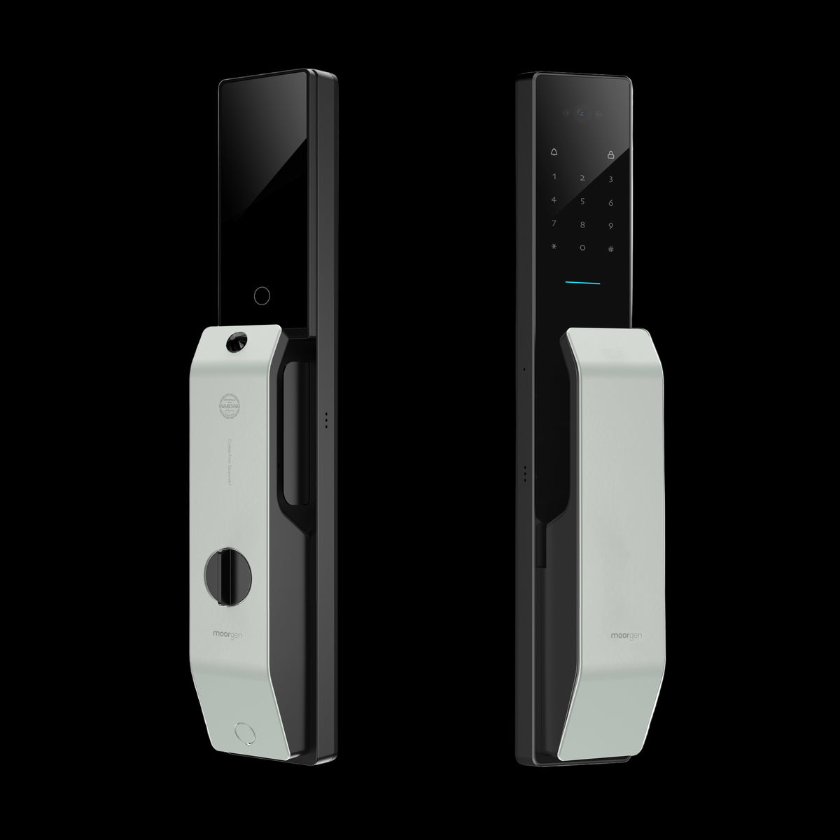T9+ Swarovski Moorgen Smart Lock - Snowflake Silver