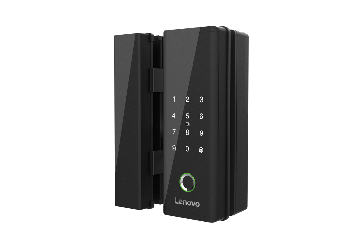 Lenovo U2G smart lock for glass doors with fingerprint and app control — Egypt