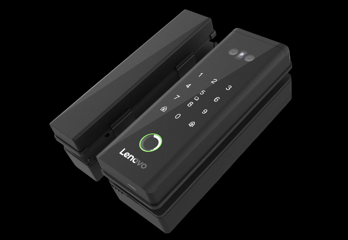 Lenovo U2GF Smart Lock - Glass Doors - 3D Face Recognition - Rechargeable Lithium Battery