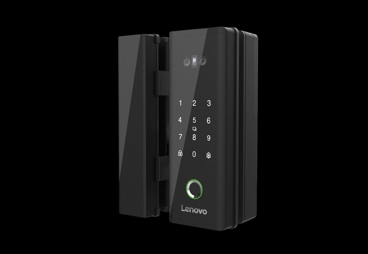 Lenovo U2GF Smart Lock - Glass Doors - 3D Face Recognition - Rechargeable Lithium Battery