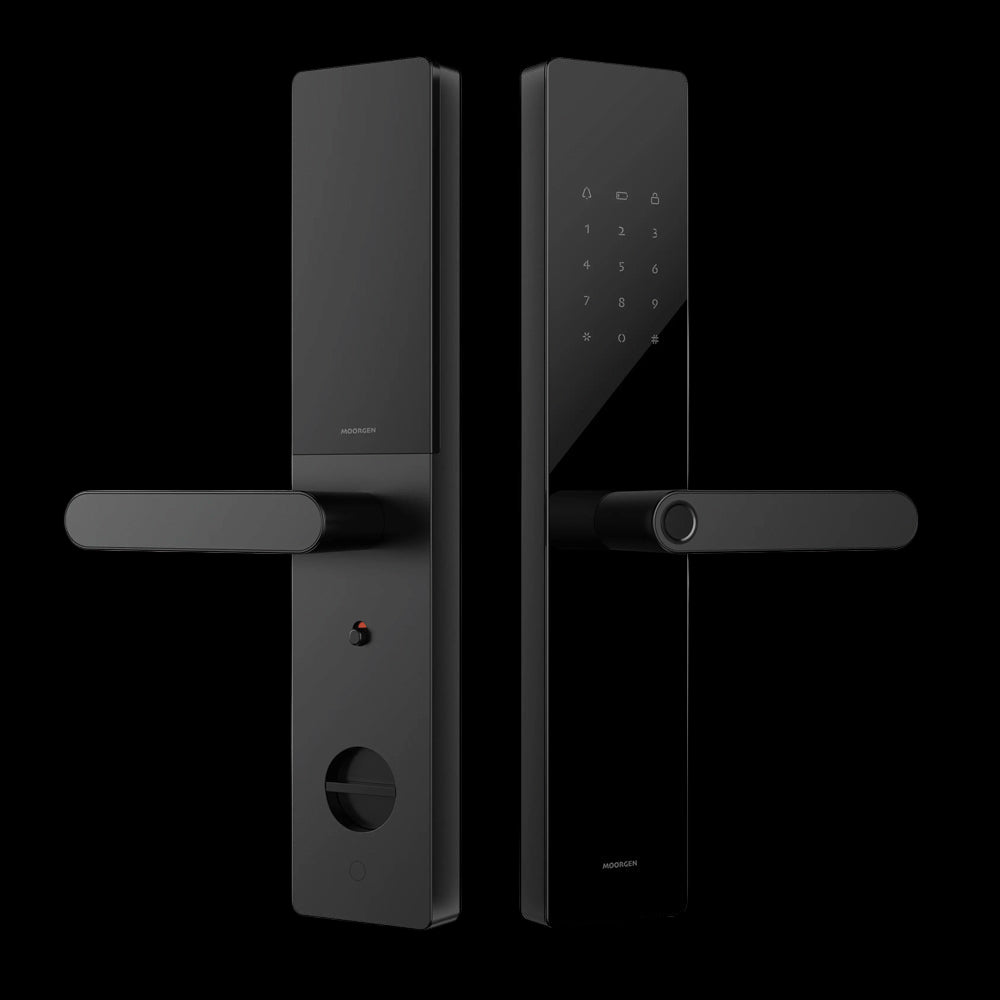 Moorgen T12 smart lock with glass interface and office mode — official distributor Egypt